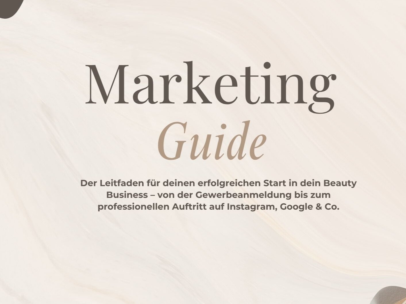 Marketing-Guide Kosmetikerinnen Marketing Guide PDF Deckblatt